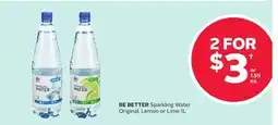 Rexall BE BETTER Sparkling Water Original, Lemon or Lime offer