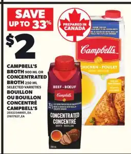 Independent City Market CAMPBELL'S BROTH 900 ML OR CONCENTRATED BROTH 250 ML offer