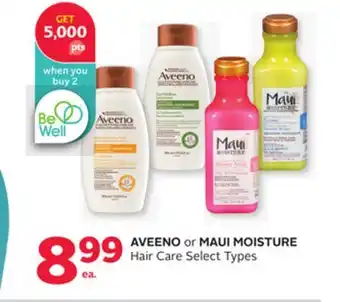 Rexall AVEENO or MAUI MOISTURE Hair Care offer