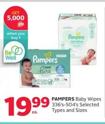 Rexall PAMPERS Baby Wipes 336' s-504' s offer