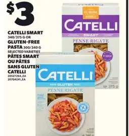 Independent City Market CATELLI SMART, 340/375G OR GLUTEN-FREE PASTA, 300/340G offer