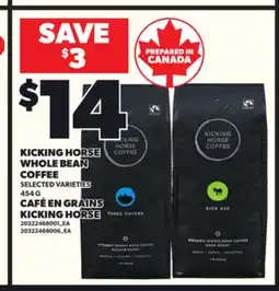 Independent City Market CAFÉ EN GRAINS KICKING HORSE, 454 G offer