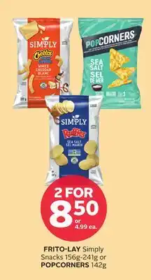 Rexall FRITO-LAY Simply Snacks 156g-241g or POPCORNERS 142g offer