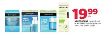 Rexall NEUTROGENA Hydro Boost or AVEENO Positively Radiant Skin Care offer