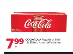 Rexall COCA-COLA Regular or Diet 12x355mL offer