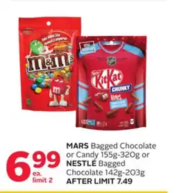 Rexall MARS Bagged Chocolate or Candy 155g-320g or NESTLÉ Bagged Chocolate 142g-203g offer
