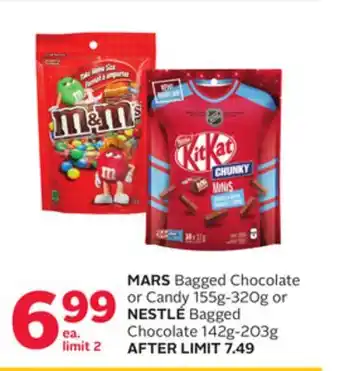 Rexall MARS Bagged Chocolate or Candy 155g-320g or NESTLÉ Bagged Chocolate 142g-203g offer