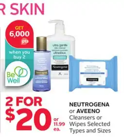 Rexall NEUTROGENA or AVEENO Cleansers or Wipes offer