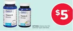 Rexall OPTION + Vitamin D or D3 offer