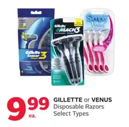 Rexall GILLETTE or VENUS Disposable Razors offer