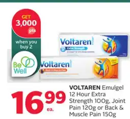 Rexall VOLTAREN Emulgel 12 Hour Extra Strength 100g, Joint Pain 120g or Back & Muscle Pain 150g offer