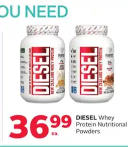 Rexall DIESEL Whey Protein Nutritional Powders offer