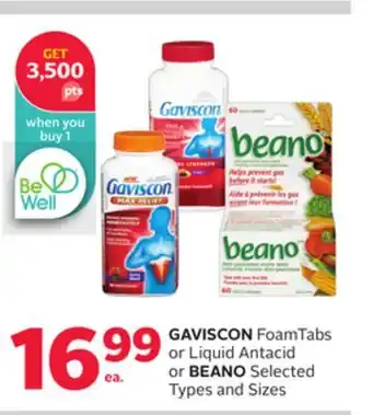 Rexall GAVISCON FoamTabs or Liquid Antacid or BEANO offer