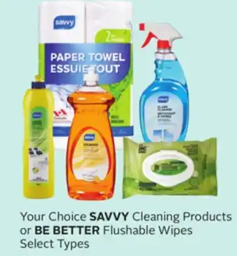 Rexall Your Choice SAVVY Cleaning Products or BE BETTER Flushable Wipes offer
