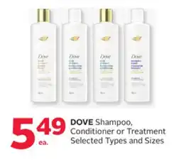Rexall DOVE Shampoo, Conditioner or Treatment offer