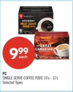 Shoppers Drug Mart PC SINGLE SERVE COFFEE PODS offer