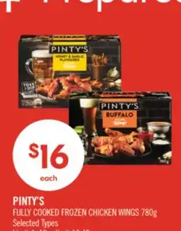 Shoppers Drug Mart PINTY'S FULLY COOKED FROZEN CHICKEN WINGS offer
