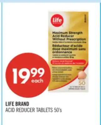 Shoppers Drug Mart LIFE BRAND ACID REDUCER TABLETS offer