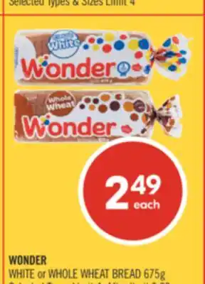 Shoppers Drug Mart WHITE or WHOLE WHEAT BREAD offer