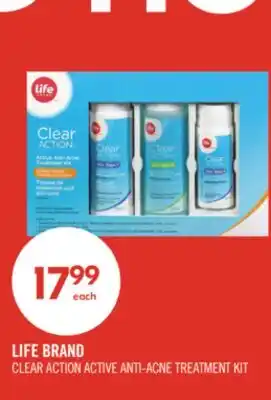 Shoppers Drug Mart LIFE BRAND CLEAR ACTION ACTIVE ANTI-ACNE TREATMENT KIT offer