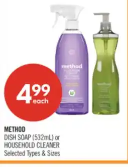 Shoppers Drug Mart METHOD DISH SOAP (532mL) or HOUSEHOLD CLEANER offer