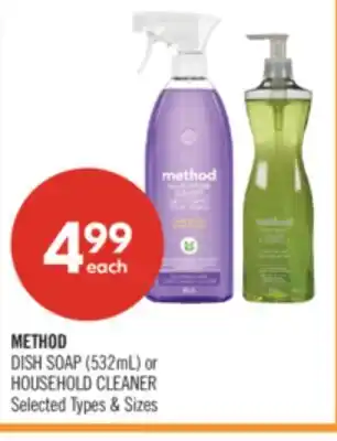 Shoppers Drug Mart METHOD DISH SOAP (532mL) or HOUSEHOLD CLEANER offer