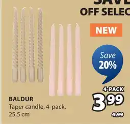 JYSK BALDUR Taper candle offer