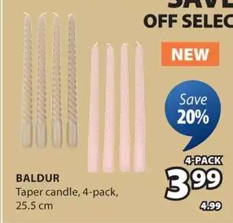 JYSK BALDUR Taper candle offer