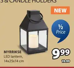 JYSK MYRRIKSE LED lantern offer