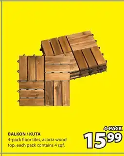 JYSK Balkon / Kuta 4-pack floor tiles offer
