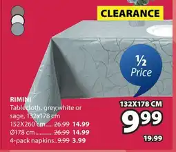 JYSK RIMINI Tablecloth offer