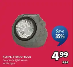 JYSK KLIPPE/STORJO/ROCK Solar rock light offer