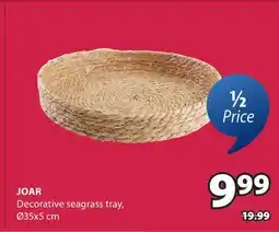 JYSK JOAR Decorative seagrass tray offer