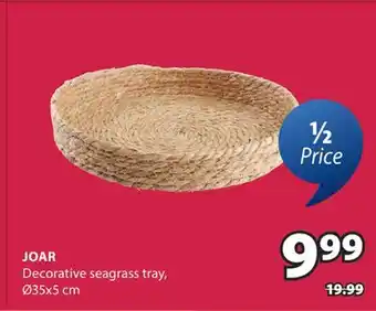 JYSK JOAR Decorative seagrass tray offer