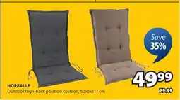 JYSK HOPBALLE Outdoor high-back position cushion offer