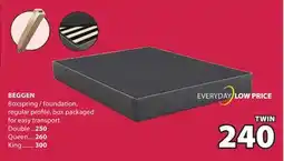 JYSK BEGGEN Boxspring foundation offer