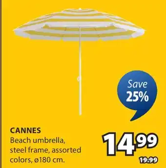JYSK CANNES Beach umbrella offer