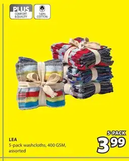JYSK LEA 5-pack washcloths offer