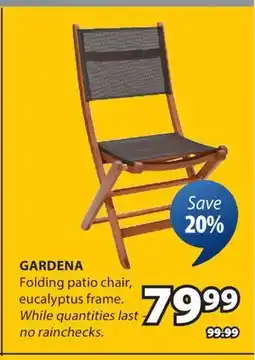 JYSK GARDENA Folding patio chair offer