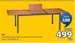 JYSK IBIS Extendable patio table offer