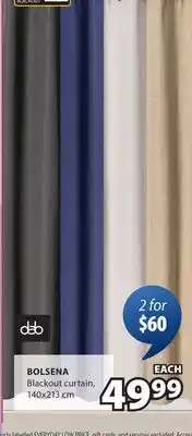 JYSK Dab Bolsena Blackout curtain offer