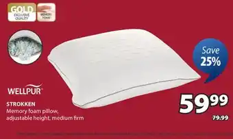 JYSK STROKKEN Memory foam pillow offer