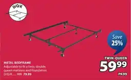 JYSK METAL BEDFRAME Adjustable to fit offer
