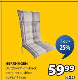 JYSK HERRHAGEN Outdoor high-back position cushion offer