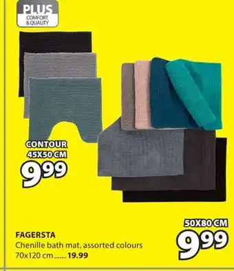 JYSK FAGERSTA Chenille bath mat 50 x 80 cm offer