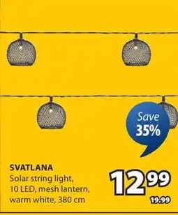 JYSK SVATLANA Solar string light offer