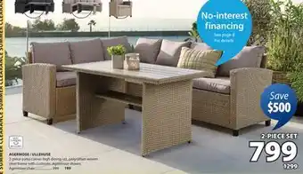JYSK AGERMOSE / ULLEHUSE 2-piece patio corner high dining set offer