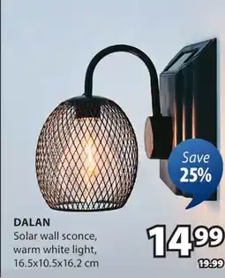 JYSK DALAN Solar wall sconce, warm white light offer