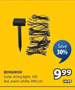JYSK BERGIRISK Solar string light offer