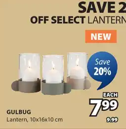 JYSK GULBUG Lantern, 10x16x10 offer
